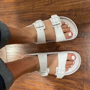 3 pairs of faux Birkenstocks rubber material